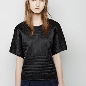 Isabel Marant black quilted silk top (worn 1x)